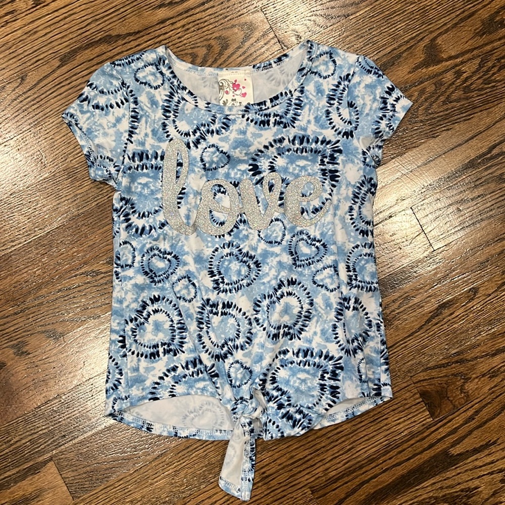 Girls Jenna And Jessie Short Sleeve Love Shirt
